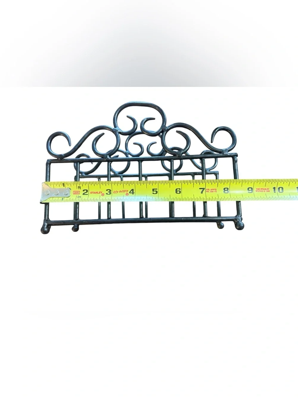 Black Metal Scroll Napkin Holder Farmhouse Kitchen Table Counter Decor